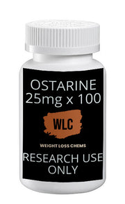 OSTARINE MK2866 25mg x 100: 100 capsules of 25mg Ostarine supplement.  Research use only.