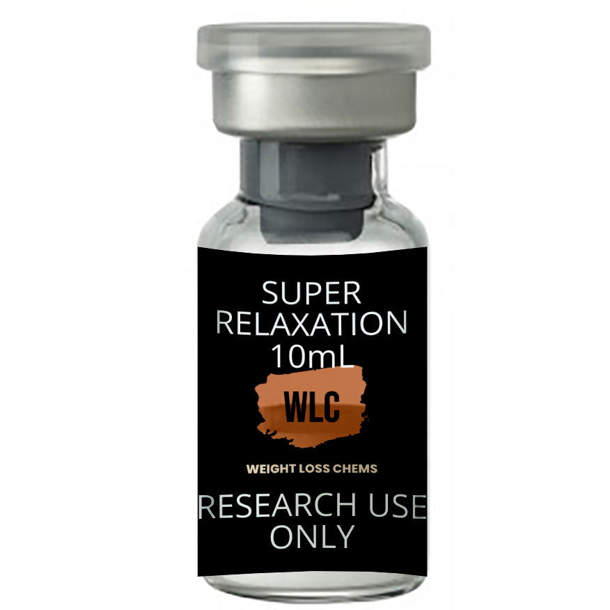 Super Relaxation 10ml: Weight Loss Chems research-use-only supplement in a glass vial
