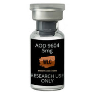 AOD 9604 5mg vial for research use only. Weight Loss Chems product.
