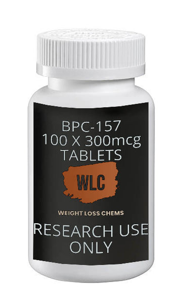 BPC-157 100 x 300mcg Tablets by Weight Loss Chems.  Research use only.