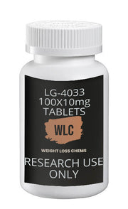LGD4033 Ligandrol 10mg Tablets: Bottle of 100 tablets for research use only.